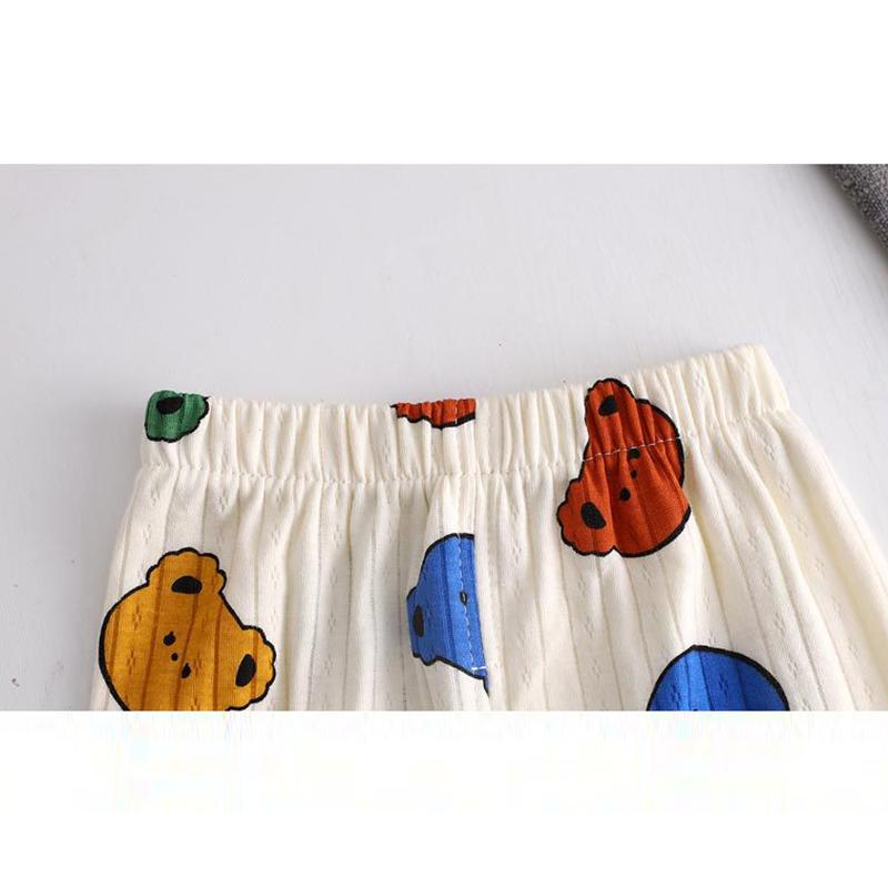 Детские хлопковые пижамные комплекты для мальчиков и девочек с героями мультфильмов, повседневное милое нижнее белье с длинными рукавами, топы и штаны, теплая осенняя одежда для сна