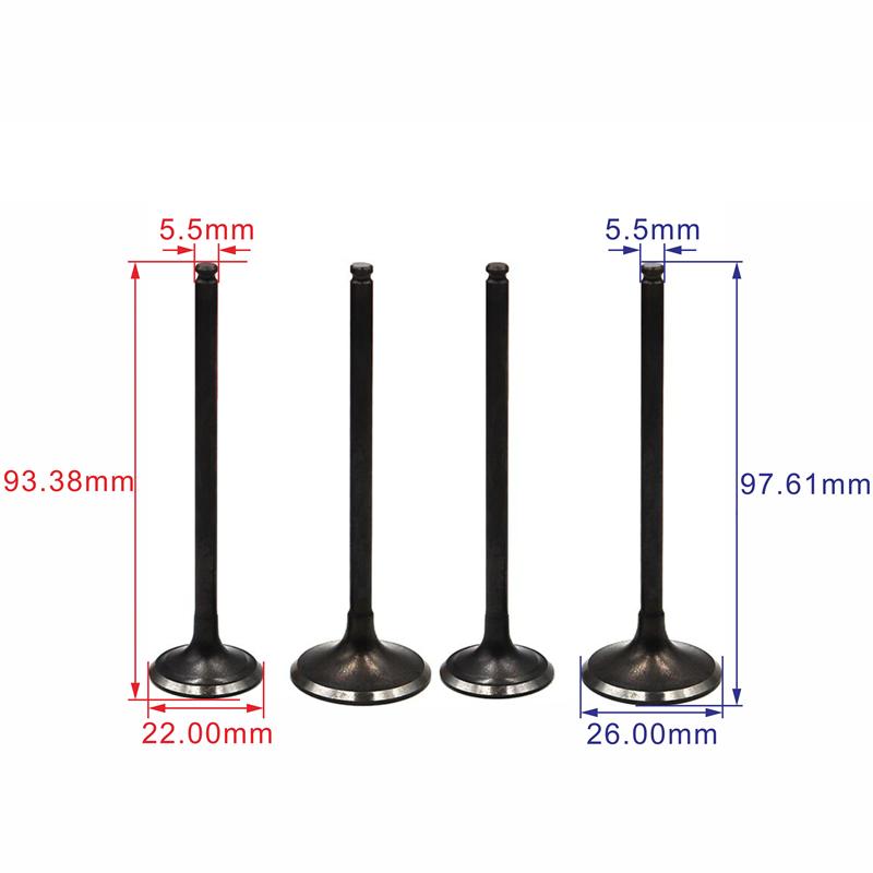 Клапаны впускные и выпускные двигателя мотоцикла Для Suzuki DR250 1982-1987 GN250 1985-2001 GZ250 Marauder 250 1999-2011