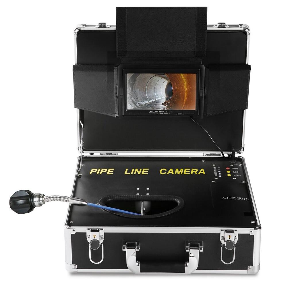 Sewer Camera Pipe Inspection Camera 7-inch Screen 1000TVL Camera 100ft Pipeline Inspection Camera with DVR Function, Waterproof IP68 Camera w/12