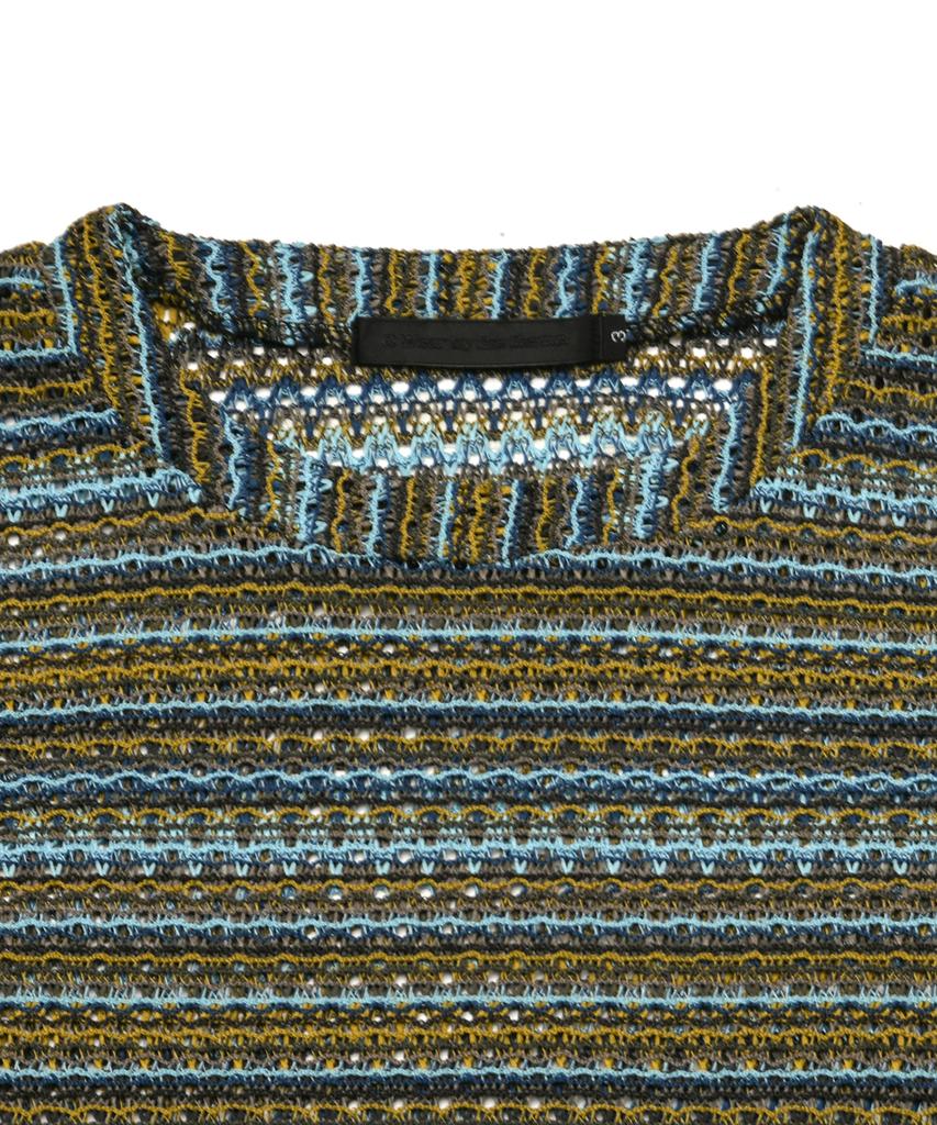 C WEAR BY THE GENIUS Прозрачный вязаный пуловер цвета хаки