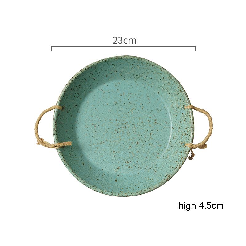 Круглая керамическая тарелка для фруктового салата, миски для макарон, супницы, домашняя кухонная утварь, супница, тарелка для морепродуктов, поднос для закусок и десертов