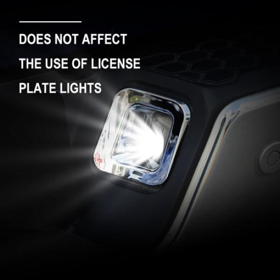 2x Хромированная рамка накладка крышки фонаря подсветки заднего номерного знака для Dodge Ram 1500 2010-2017