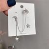 1pair Inlaid Zircon Stars and Moon Are Asymmetrical Earrings for Women Couples Trendy Elegant Jewelry Gift Party Accessories Prevent Allergy