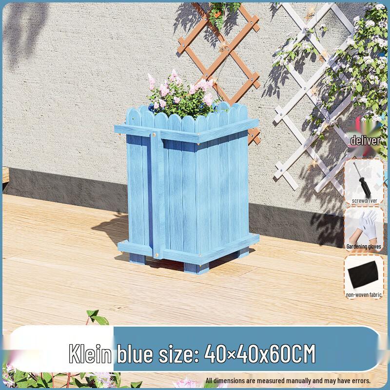 Hualong Shield Outdoor Carbonized Solid Wood Planter Box