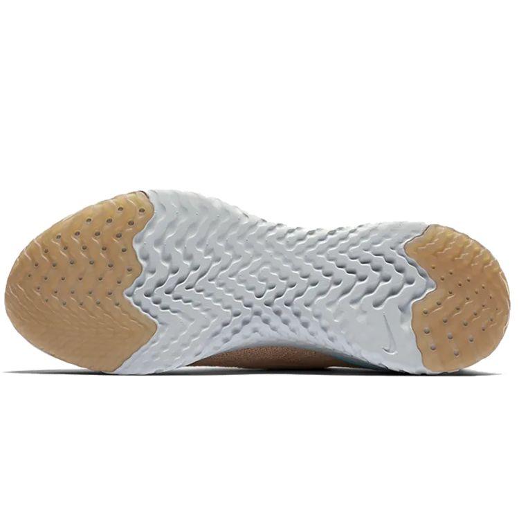 Nike Epic React Flyknit 2 Comfortable Mesh Cushioning Non-Slip Low-Top Marathon Running Shoes Unisex Sneakers Khaki BQ8928-200