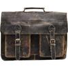 Distressed Hunter Buffalo Leather Laptop Messenger Bag Office Briefcase Crossbody Travel Bag Office Bag