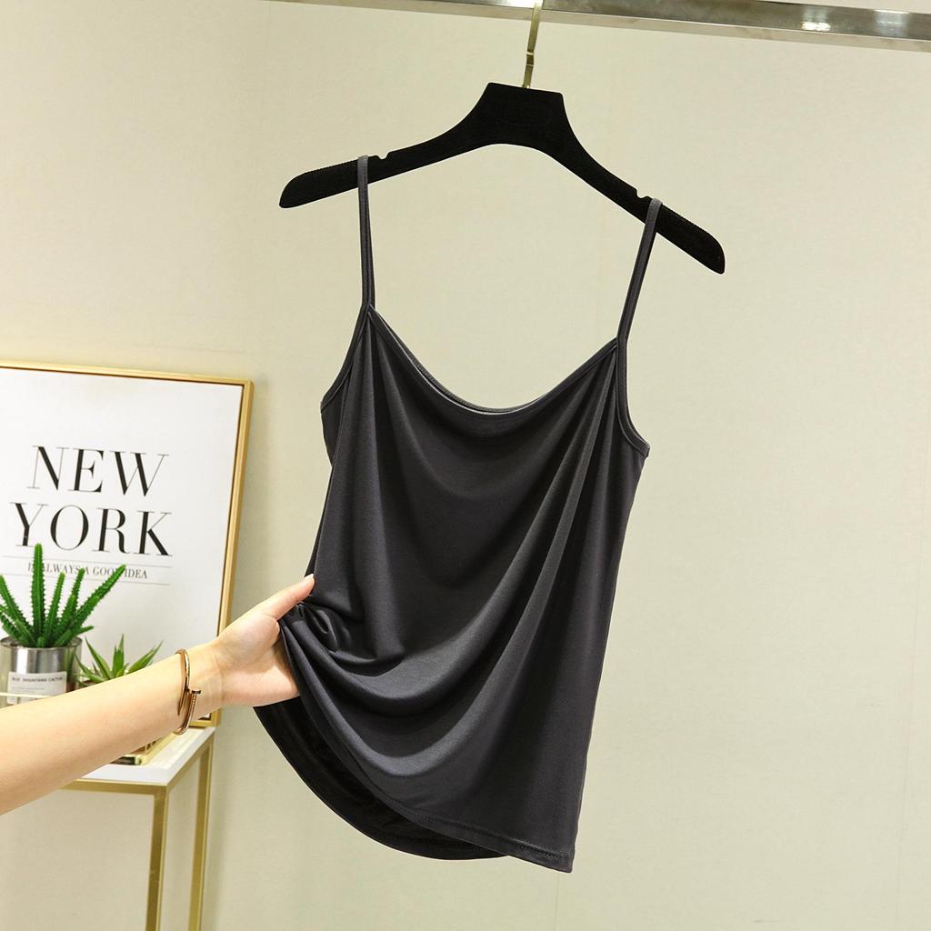 Женская летняя майка-топ без рукавов из модала - Сексуальный топ с круглым вырезом