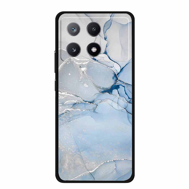 Чехол с мраморным узором для Poco X6 Pro Прозрачный бортик Funda для Xiaomi Poco X 6 Pro Мягкий прозрачный Coque Цветная задняя панель