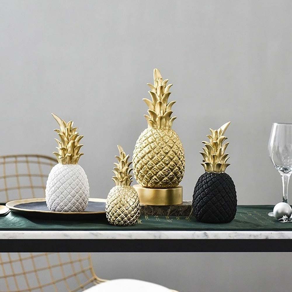 Pineapple Miniatures Resin Crafts Luxury Desk Ornaments Home Desk Decor Decoration Ornaments