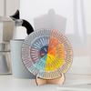 Wooden Feelings Wheel Decoration with Stand Double Sided Round Conscious Feelings Therapy