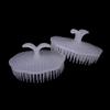 2Pcs White Hair Shampoo Scalp Body Massage Massager Brush Comb Hare Care
