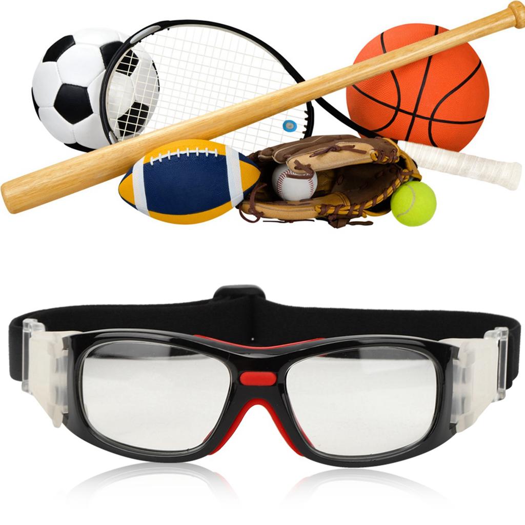 Teenager Adult Basketball Glasses Anticollision AntiImpact Outdoor Sport Safety Goggles(black )