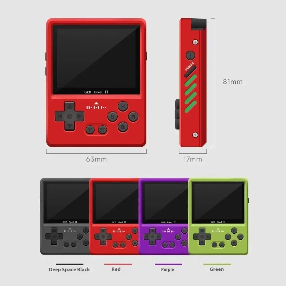 Игры 2025 GKD Pixel 2 Металлическая портативная игровая консоль 2,4" IPS 640x480 Ретро PSP PSone 64 ГБ CNC Портативная ручная игровая консоль Подарок