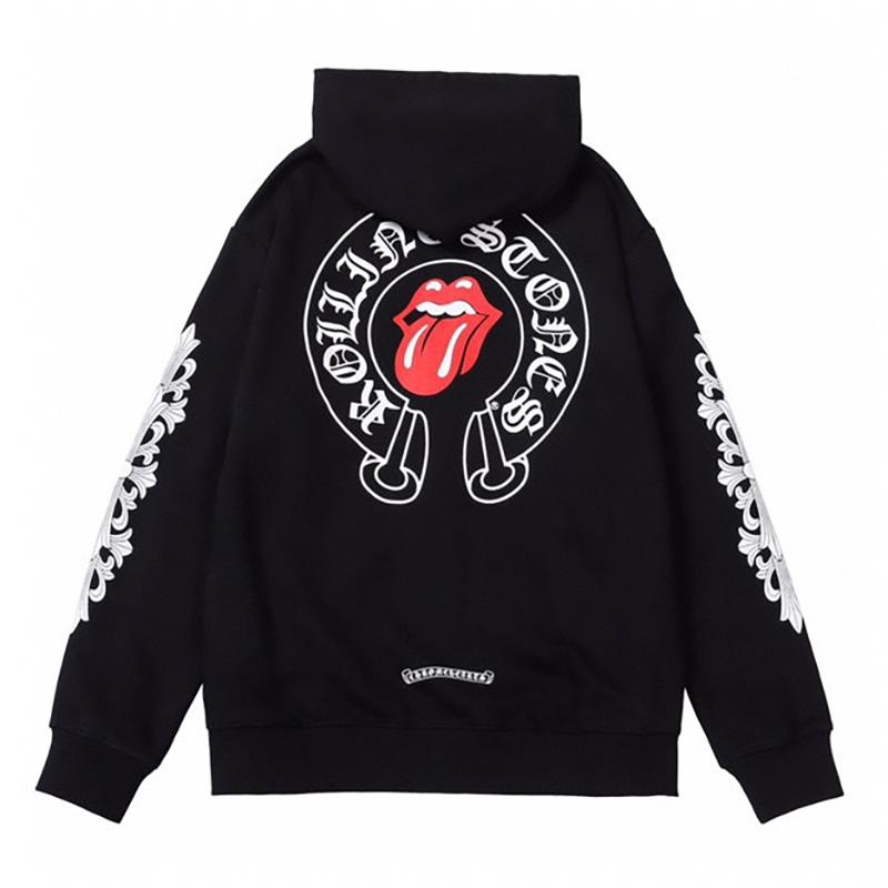 826 CHROME HEARTS Осень-Зима 2025 Новая Толстовка с Капюшоном на Молнии Классического Стиля с Логотипом Большого Размера, Подходит для Парной Носки