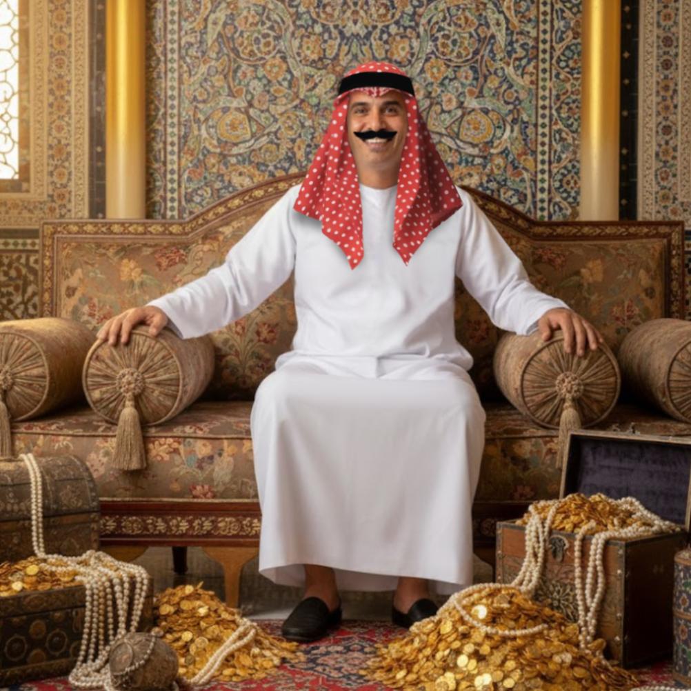 Przebranie Araba Szejka Strój Arabski Dorosłych Kostium Sułtan Halloween L