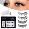 Glue-Free Quick-Apply Magnetic False Eyelashes: Natural Look, No Trace, Easy Removal - Includes Two Pairs