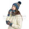 Winter New Thickened Warm Women's Snowflake Hat Gloves Scarf Three-piece Set
