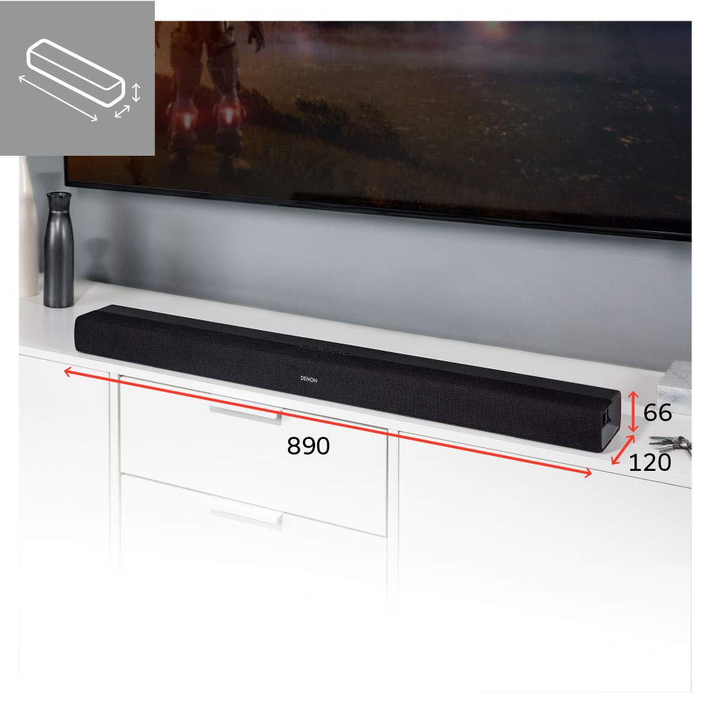 Denon Sound Bar DHT-S216 DTS Virtual X/Bluetooth Support Black Denon DHT-S216K