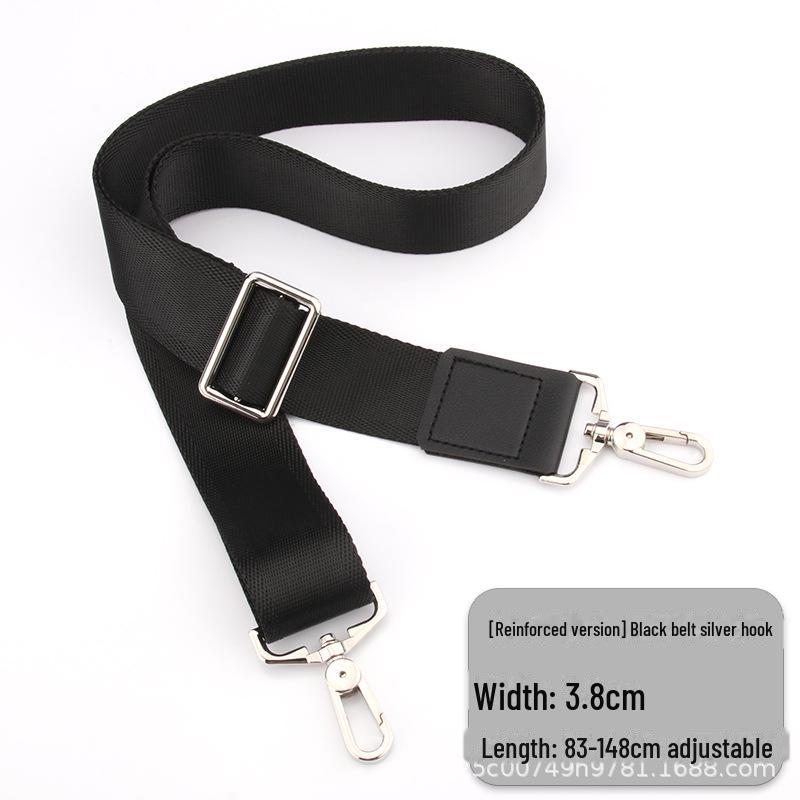 Мужской черный кожаный ремень через плечо для аксессуаров рюкзака и портфеля.