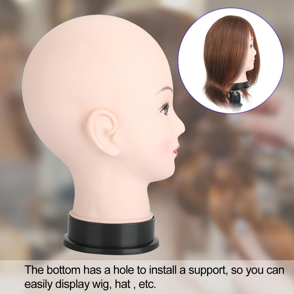 Soft Mannequin Head Massage Makeup Practice Head Model Cosmetology Training Wig Hat Display