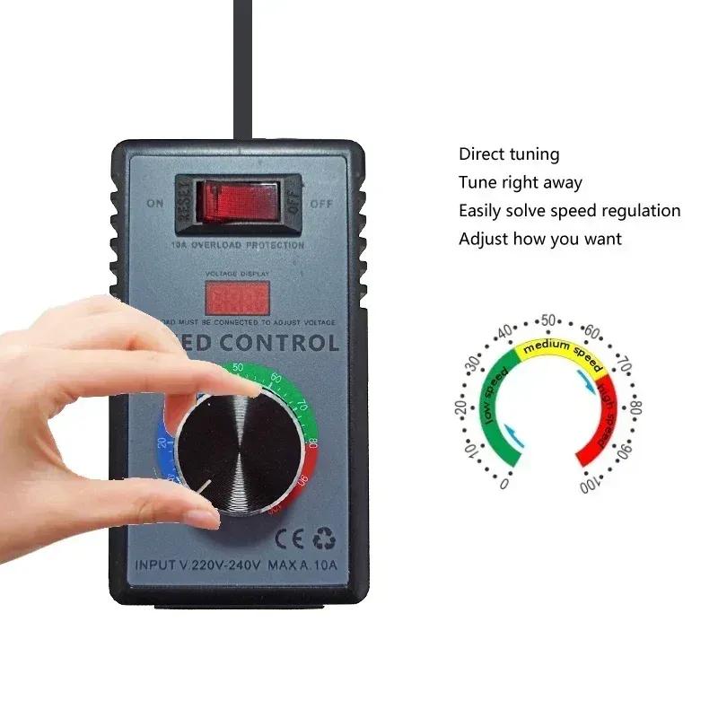 Electronic Voltage Regulator 110V or 220V AC Motor Speed Controller LED Temperature and Light Regulation US EUR UK AUS Plug