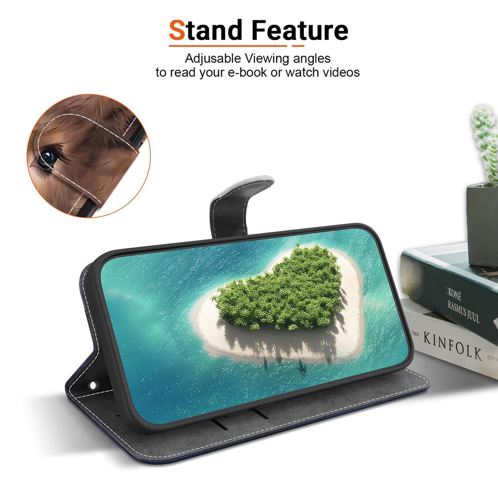 Для Honor 400 Pro 5G (Глобальный) Кожаный чехол-подставка-кошелек с принтом и ремешком на запястье