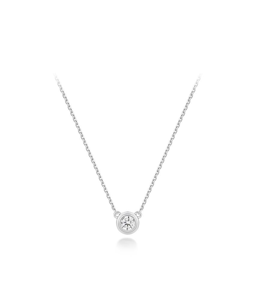 Didier Dubot Miss Doo Lab Diamond Silver Necklace Jdrnt6S65Hc