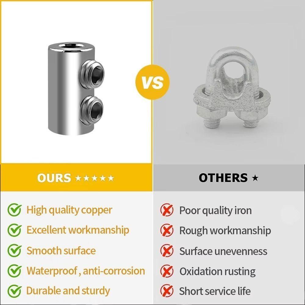 Adjustable Steel Wire Rope Clip Metal Hanging Clip New Stainless Steel Cable Clamp