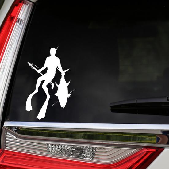 Дайвинг дайвер акула силуэт рыболовный автомобиль грузовик наклейка светоотражающая наклейка декор