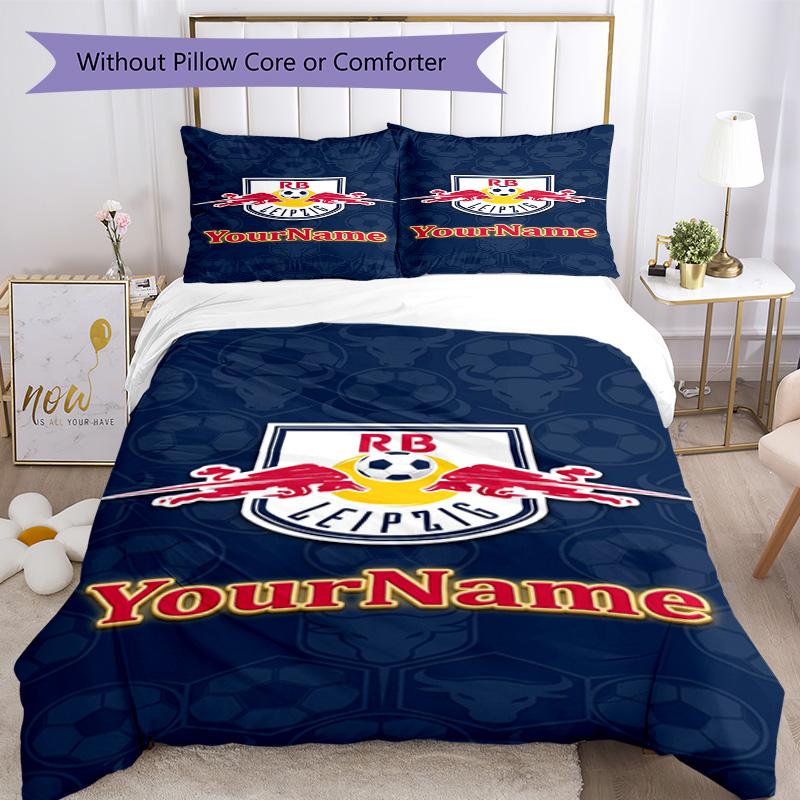 Rb Leipzig Customize Your Name Bedding Set Breathable Duvet Cover With Pillowcases Decorative Bed Linen For Bedroom Home Decoration Birthday Gift