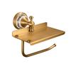 Antique Brass Toilet Paper Holder Wall Mount Brushed Gold Toilet Tissue Holder with Cell Phone Storage, Antique Bronze EL86W