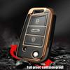 TPU Car Flip Key Case Cover Shell Fob For VW Volkswagen Golf 7 MK7 Tiguan MK2 SEAT Ateca Leon FR 2 Ibiza Skoda Octavia A7