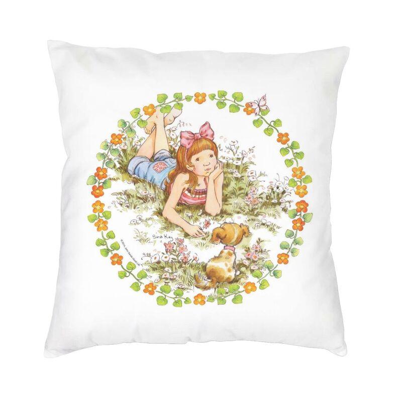 Sarah Kay Girl Cartoon Animation Cushion Cover 45x45 Decoration Printing Throw Pillow for Sofa Double Side