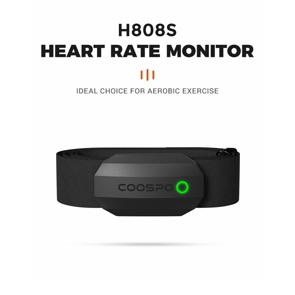 COOSPO H808S Датчик сердечного ритма Двойной режим ANT Bluetooth с нагрудным ремнем Велосипедный компьютер для Wahoo Garmin Zwift Sports Monitor