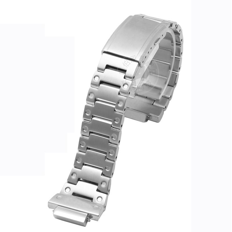 Нержавеющая сталь ремешок для часов 16 мм Для casio GG-SHOCK 3229 GM-5600 Маленький квадратный ремешок для часов цельнометаллический стальной браслет С инструментами