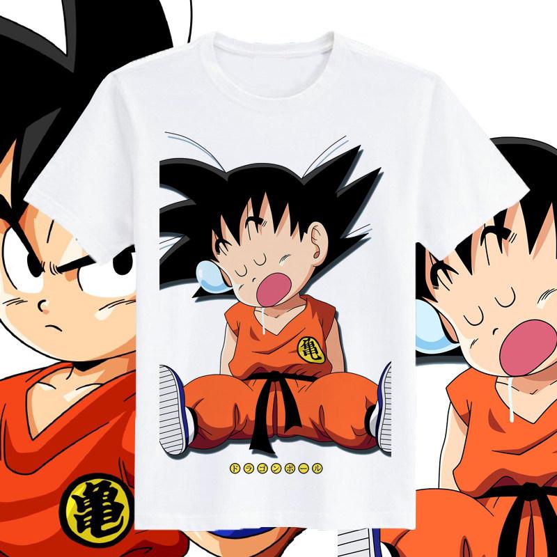 Dragon Ball 2026 Summer 100 Cotton Son Goku Printed Casual Loose Sports Fitness Tshirt Vintage Harajuku Neutral Tshirt Top