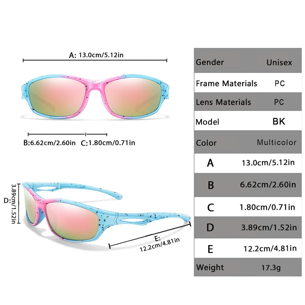 Fashion Sunglasses for Children Under 8 Years Old Oval Frame Hollow Sports Glasses Kid's Running Riding Baseball UV400 Eyewear