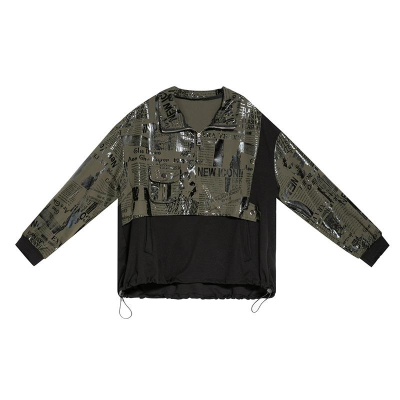 Женская рубашка больших размеров на весну, стойка воротник, повседневная, длинный рукав, винтажная мода, топы, футболки, свободная, новая