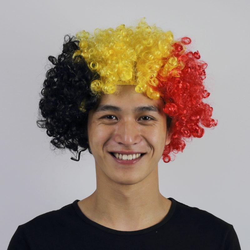 World Cup Party Wig – Colorful National Flag Hairpiece for Football Fans, Carnival & Festivals (Reusable, Hypoallergenic)