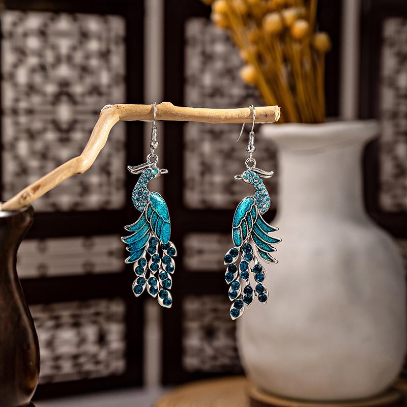 Богемные этнические длинные серьги-подвески с металлическими кисточками