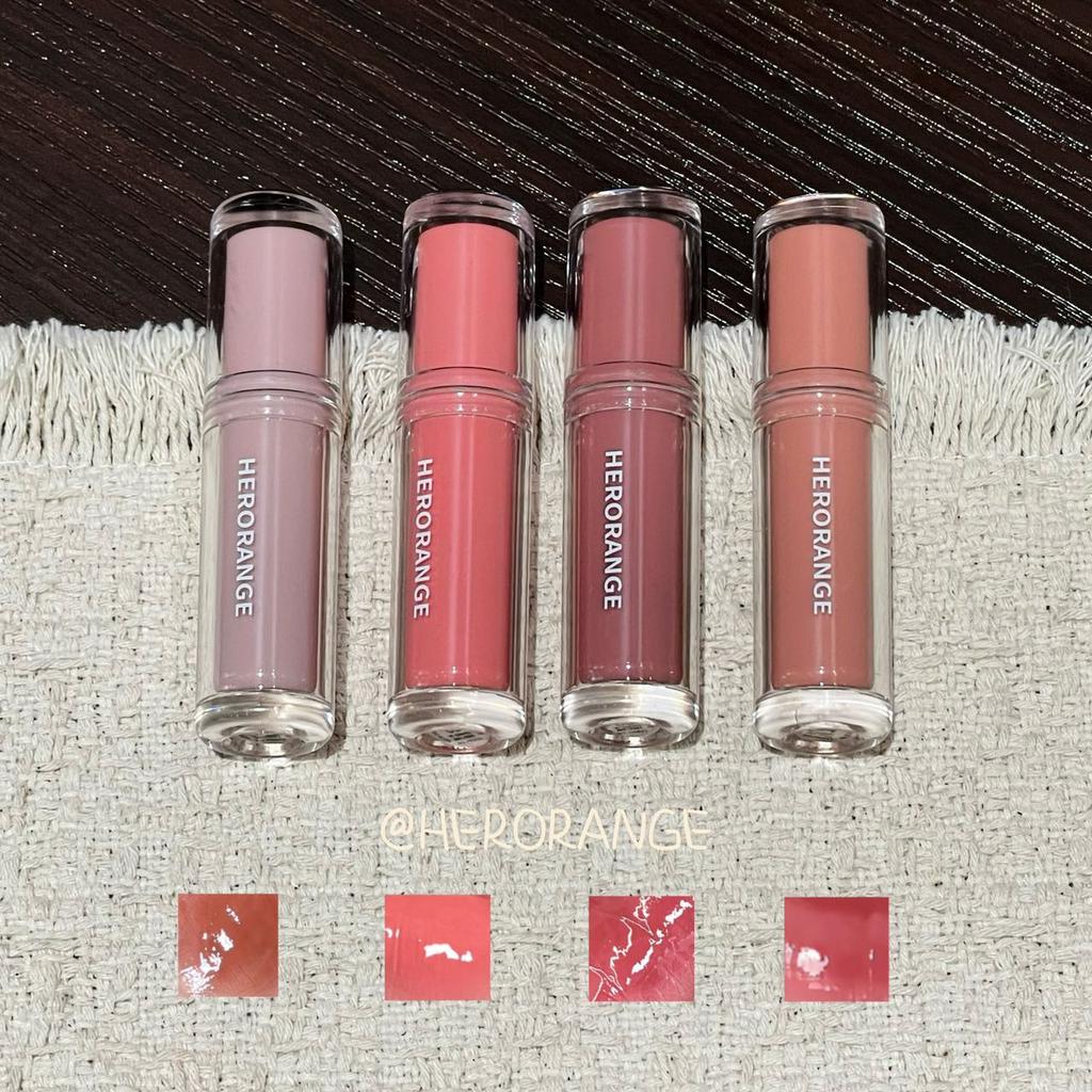 Herorange Refreshing Mirror Lip Glaze Hydrating Watery Glass Lips Non-Sticky Long Lasting Multi-Use Daily Fresh Lip Makeup