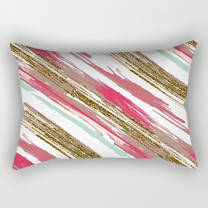 Скандинавский Абстрактный Разноцветные Линии Геометрический Длинная Наволочка Дом Диван Подушка Автомобиль Офис Подушка для Поясницы