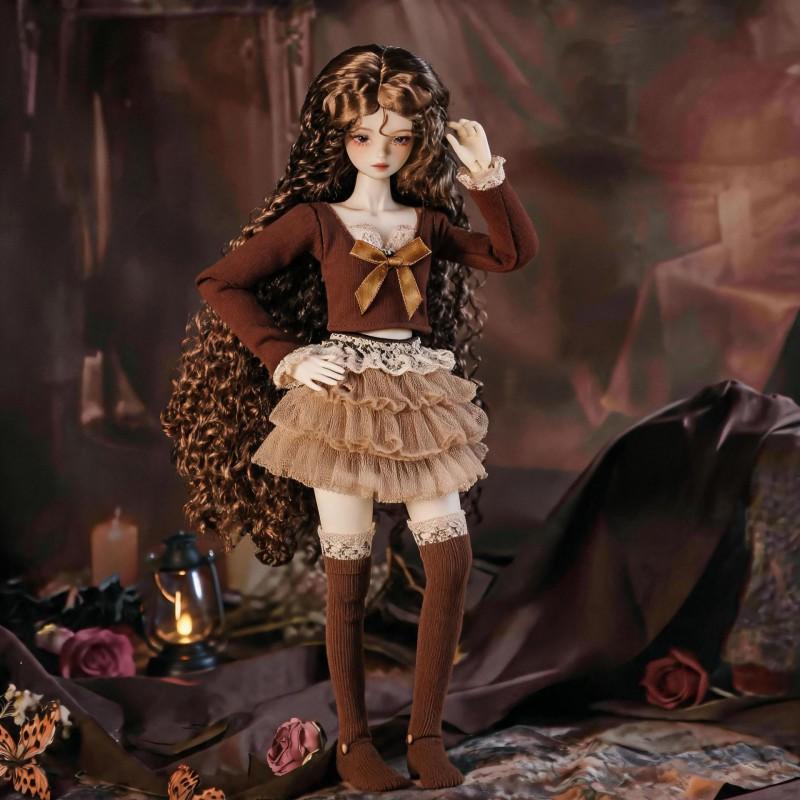 Стильный сладкий набор одежды для кукол BJD 1/3 1/4 1/6 - Хлопковый ансамбль-платье Без обуви