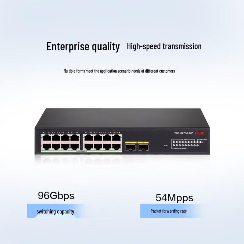 H3C S1750-18P 16-Port Gigabit + 2-Port Fiber Layer 2 Managed Switch