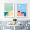 Nordic Abstract Landscape Bali Mallorca Cartoon Art Posters And Prints Canvas Painting Pictures for Livingroom Decor On The Wall
