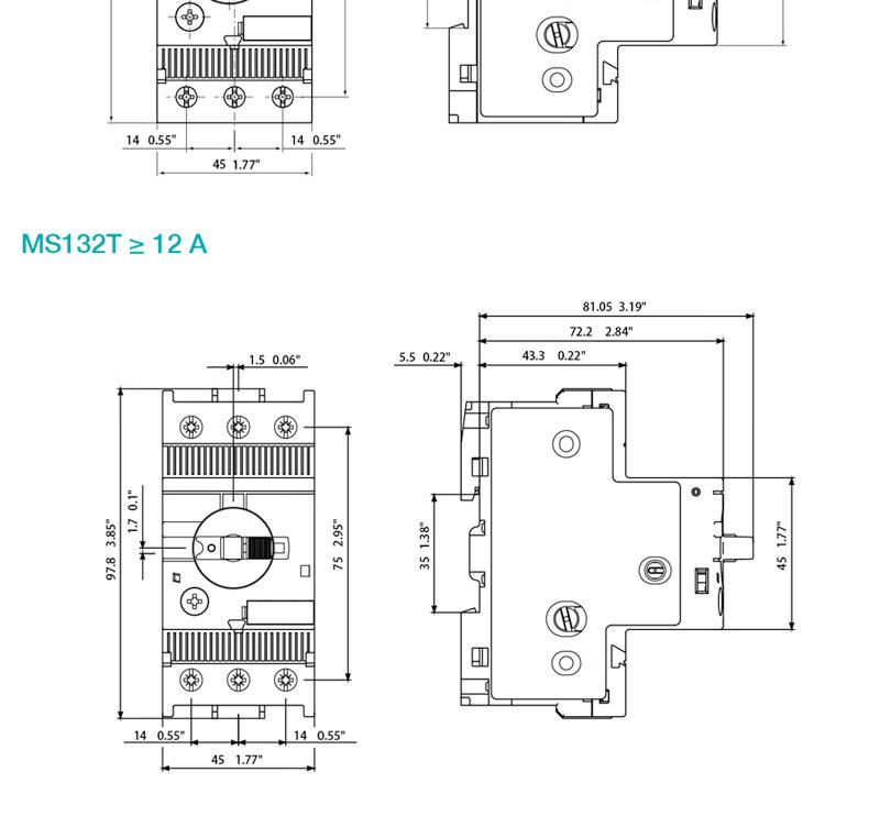 Автоматический выключатель защиты двигателя ABB MS116-4