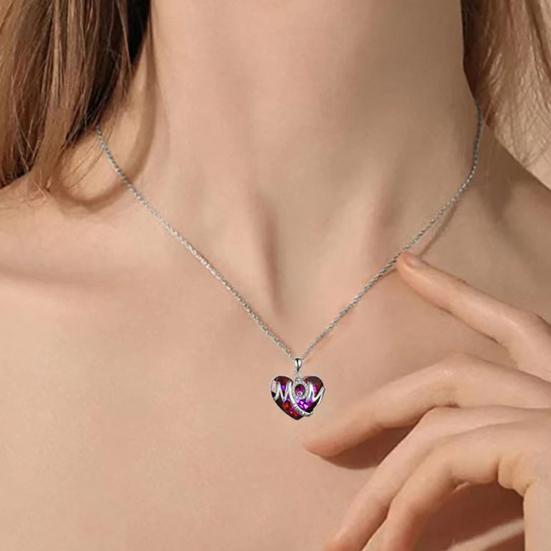 Женское ожерелье с подвеской в виде сверкающего сердца, регулируемая длина, подарок на день матери, ювелирные изделия, аксессуары