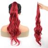 Гибкая обертка вокруг наращивания хвоста Мгновенное обертывание вокруг хвоста Длинный хвостик Наращивание волос Вьющиеся волны Синтетические хвостики Шиньон