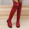 Модные высокие сапоги женские зимние сапоги женские сапоги выше колена плоские туфли женские длинные сапоги эластичные сапоги женские размеры 36-43