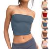 Womens Tube Tops Strapless Crop Tops Basic Backless Sleeveless Bandeau Cute Summer Outfits Sexy Solid Tops